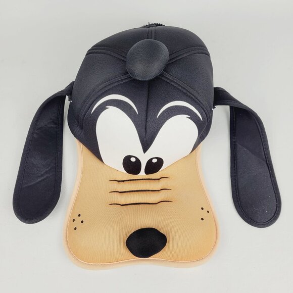 RARE Disney Parks Plush Pluto Character With Ears and Teeth Cap Hat Adult Size - Picture 4 of 11